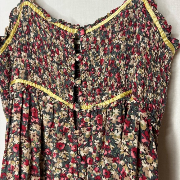 Natural Life Womens Y2K Floral Babydoll Maxi Dress Tiered Smocked Boho Festival - Picture 8 of 14